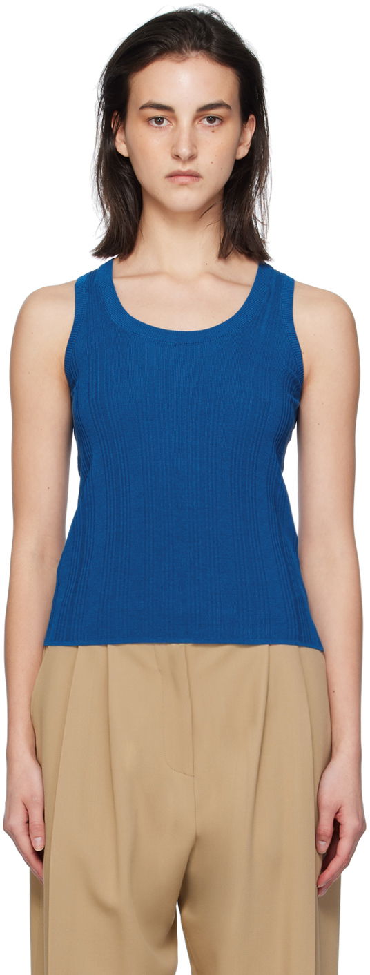 Tankkitoppi Max Mara Weekend Max Mara Ceylon Ribbed Tank Top Sininen | 2415361022600016