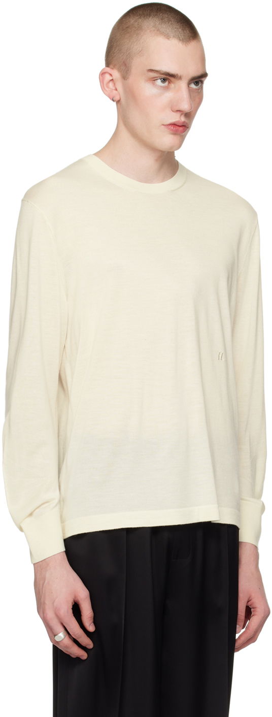 Villapaita Helmut Lang Curved Sleeve Sweater Beige | O01HM703, 1