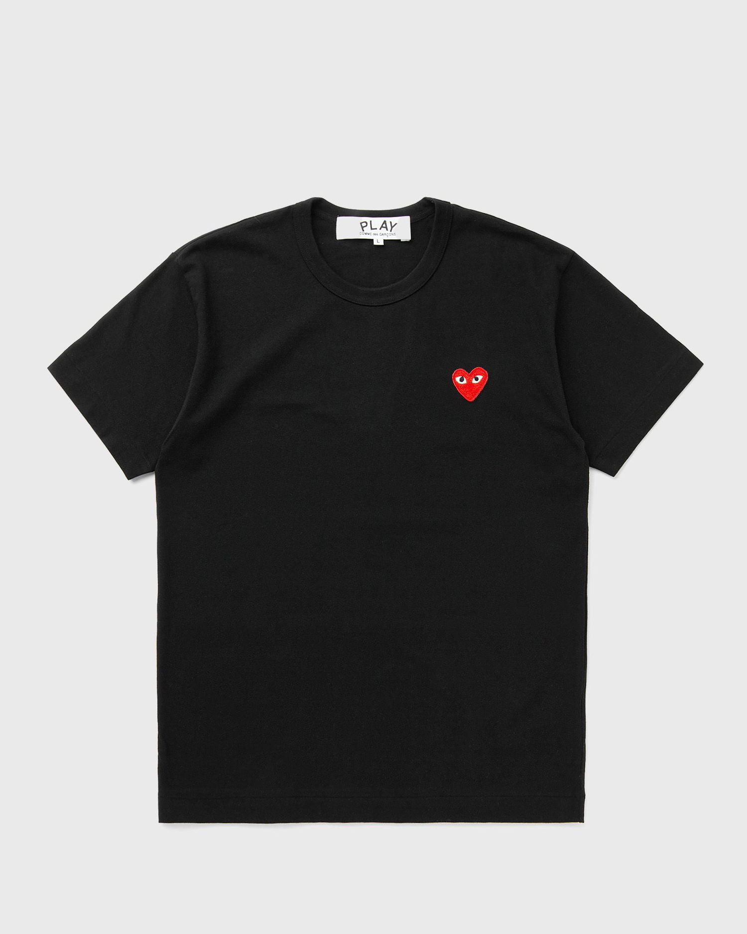 T-paita Comme des Garçons Black Short Sleeve T-Shirt With Red Emblem Musta | AX-T108-051-BLACK, 0