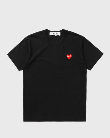 T-paita Comme des Garçons Black Short Sleeve T-Shirt With Red Emblem Musta | AX-T108-051-BLACK, 0
