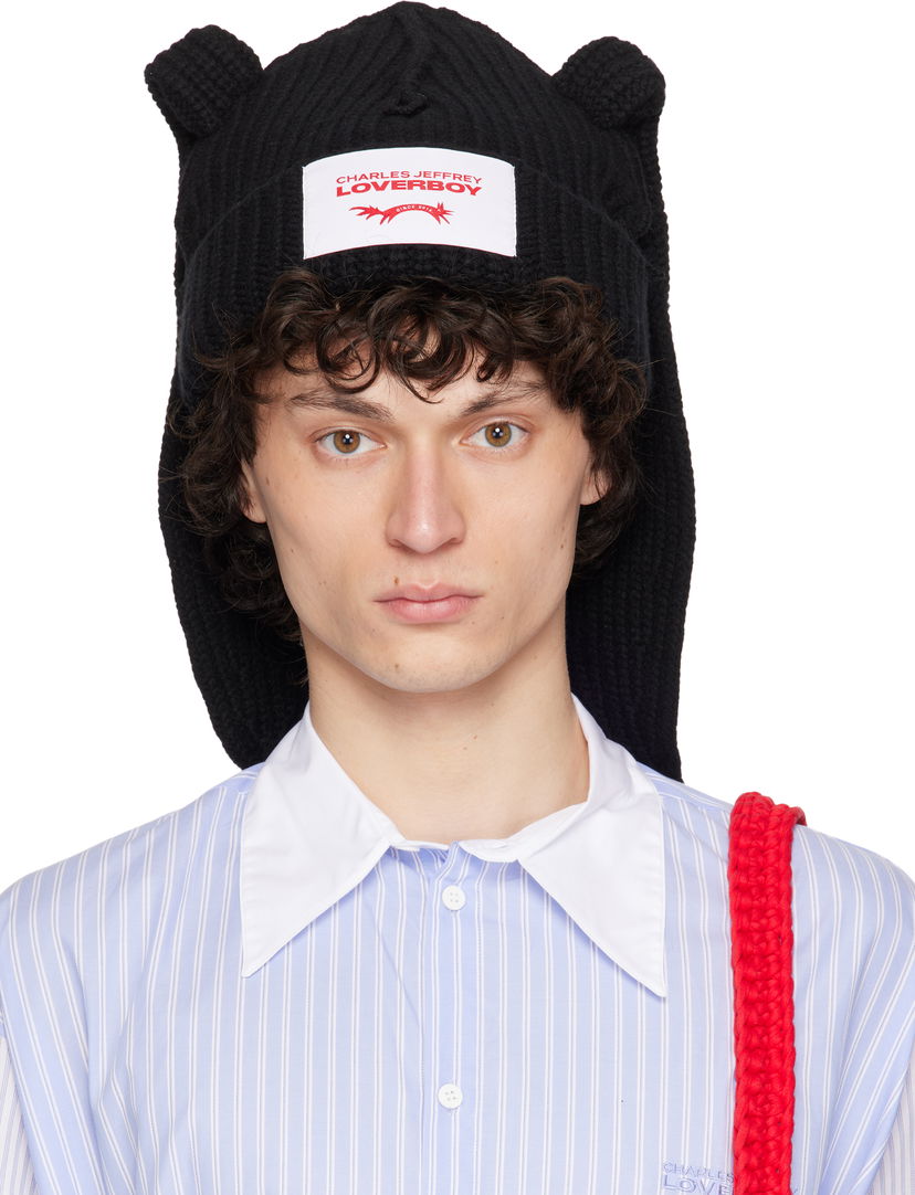 Pipo Charles Jeffrey Loverboy Charles Jeffrey LOVERBOY Chunky Rabbit Beanie Musta | 032131101