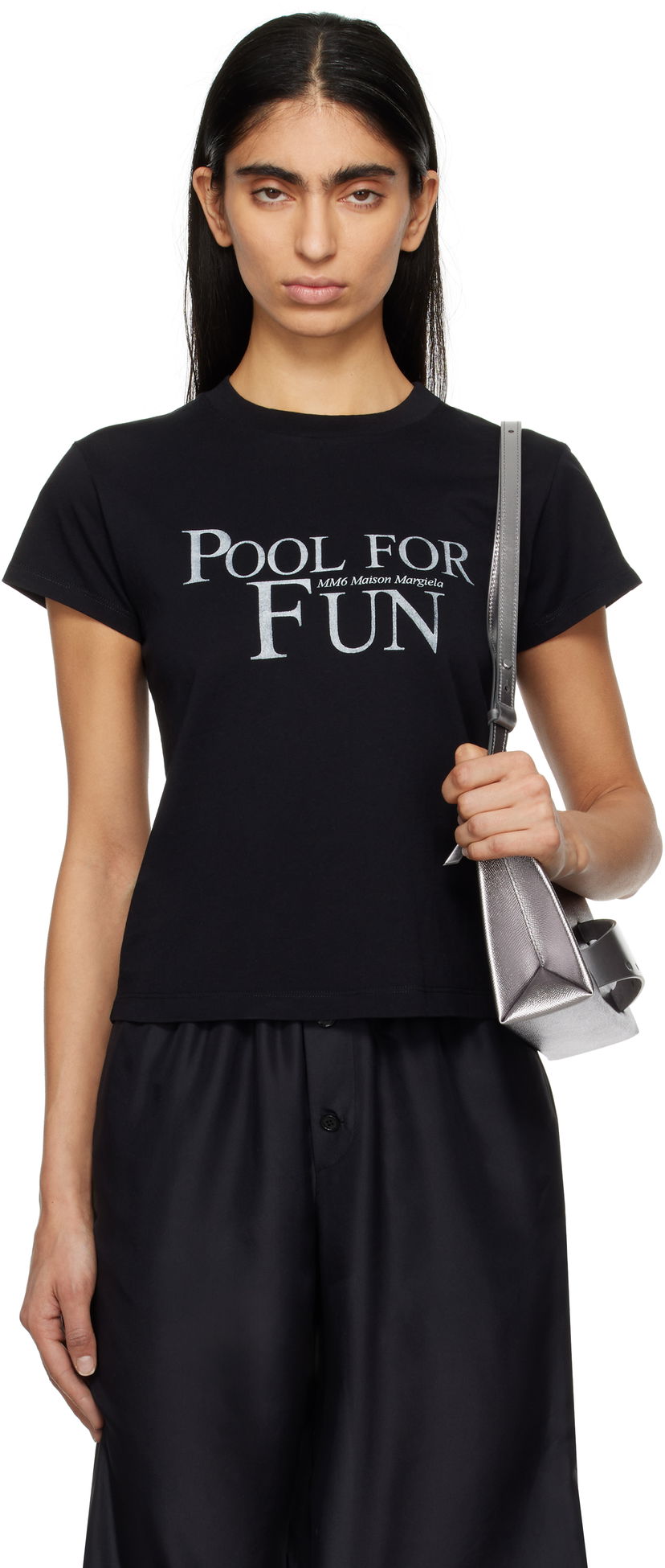 T-paita Maison Margiela MM6 Maison Margiela Pool Print T-Shirt Musta | S52GC0339 S24312