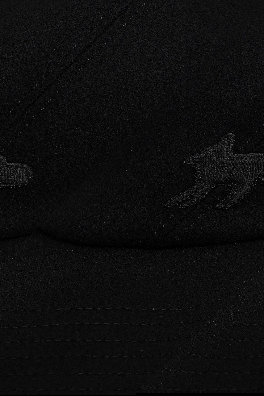 Korkki MAISON KITSUNÉ Maison Kitsuné Profile Fox Wool Blend Cap Musta | PW06111WM2023, 1