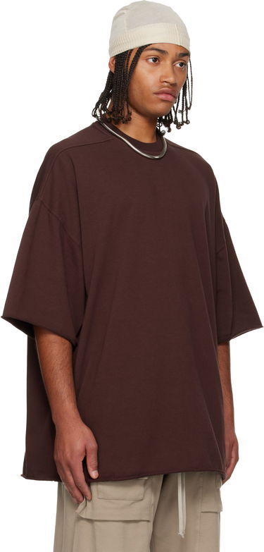 T-paita Rick Owens Concordians Tommy Oversized Raw-Edge Short-Sleeve T-shirt Keltainen | DU02E7259 RIG, 4