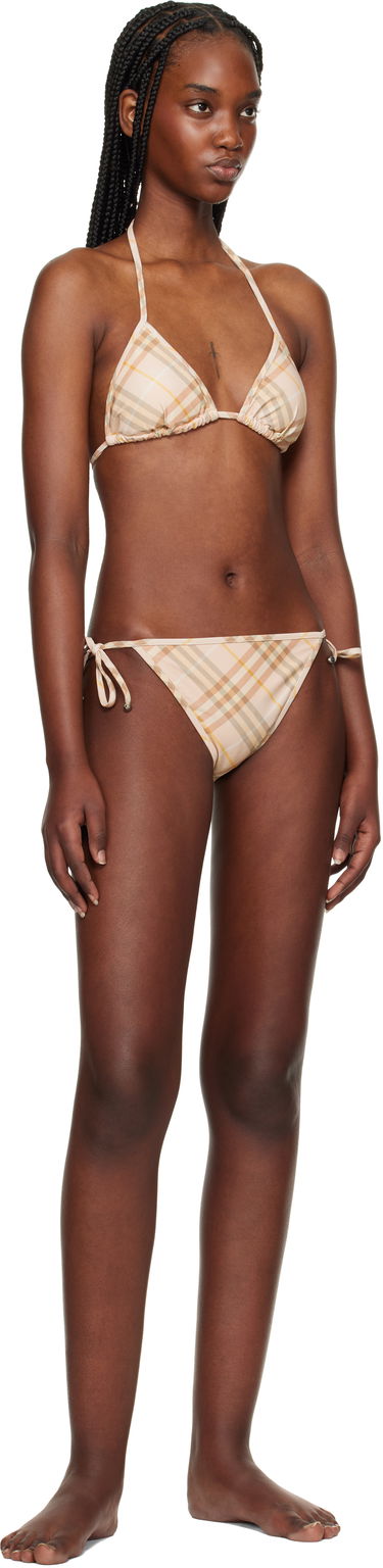 Uimapuvut Burberry Burberry Check Triangle Bikini Top Beige | 8108593, 3