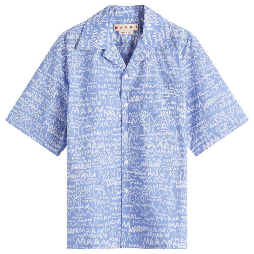 Paita Marni Marni Pencil Logo Vacation Shirt Sininen | CUMU0213A5-UTC464-MPB26