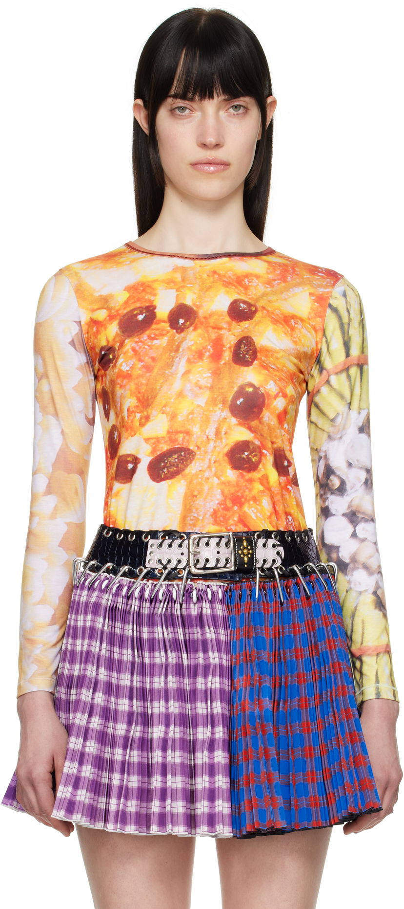 T-paita Chopova Lowena Chopova Lowena 'Dinner's Served' Fitted Jersey T-Shirt Monivärinen | 2306