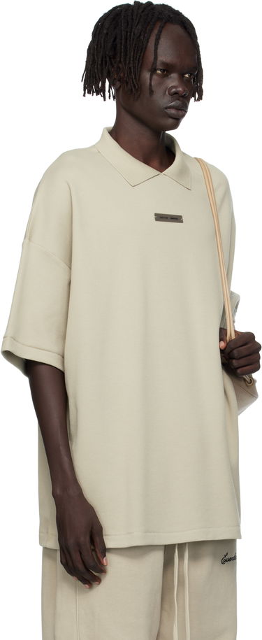 Poolopaita Fear of God ESSENTIALS 90s Fit Piqué Short Sleeve Polo Beige | 125SP254406F, 1