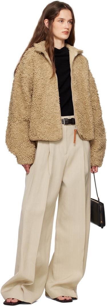 Housut Jil Sander Jil Sander Voluminous Pleated Trousers Beige | J03KA0292_J65005, 3