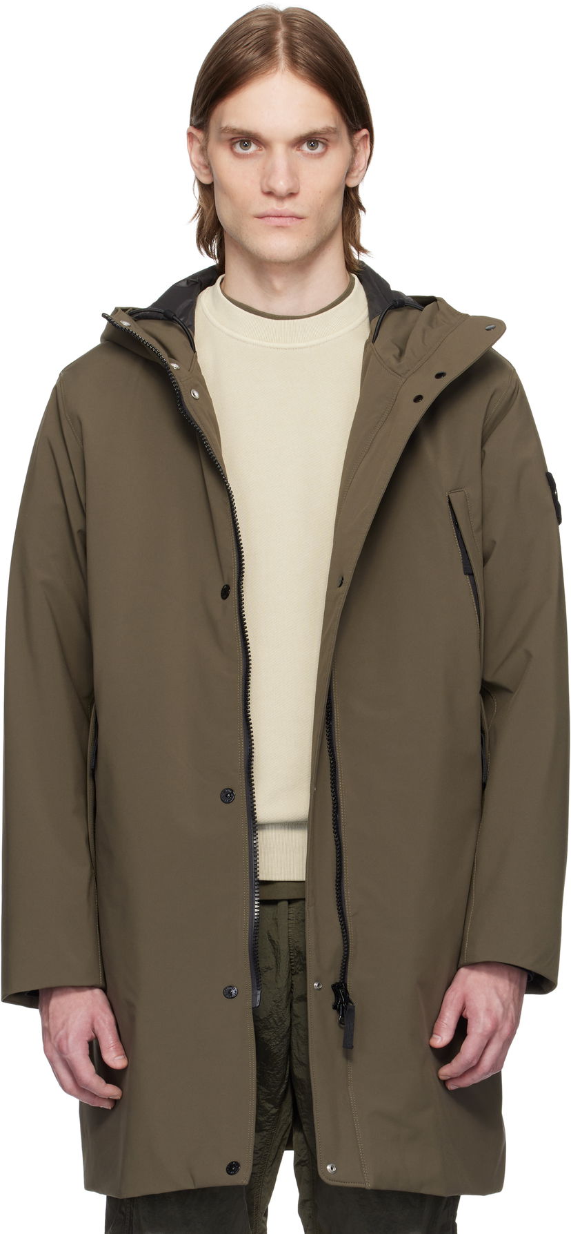 Sadetakki Stone Island Stone Island Soft Shell-R E.Dye Technology Coat Vihreä | K1S15 7100001 S0A27