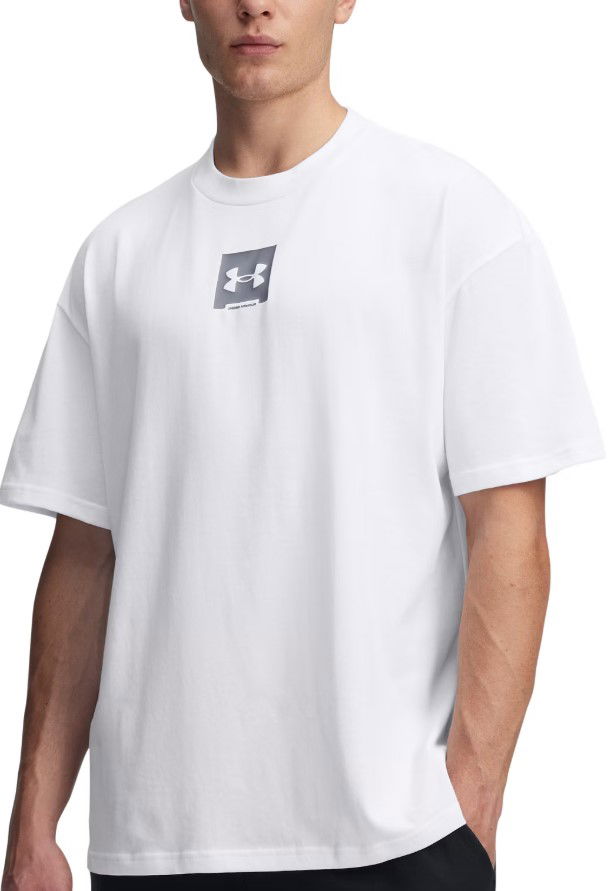 T-paita Under Armour Under Armour HW OS SM BOX Short Sleeve T-Shirt Valkoinen | 1386803-101