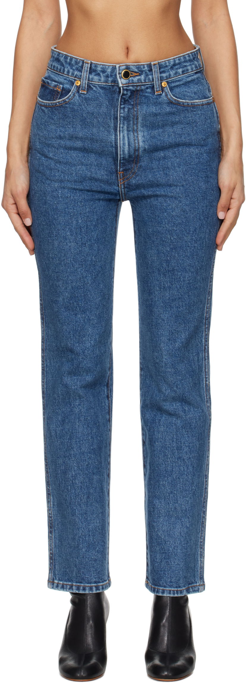 Jeans Khaite Abigail Stretch Jeans Sininen | 1071916009