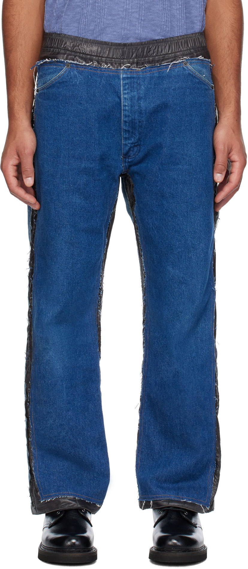 Jeans Needles Indigo & Black Covered Jeans Sininen | PU338