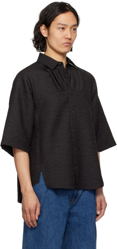 Paita ADER ERROR ADER error Product. 53 Textured Short Sleeve Shirt Musta | BO01SSSH0201BK, 1