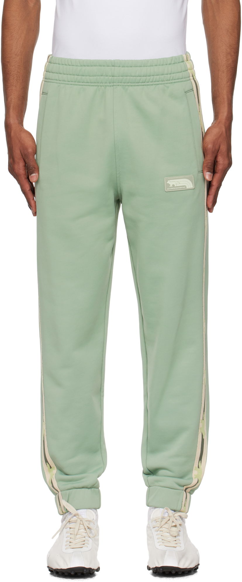 Verryttelyhousut MAISON KITSUNÉ Maison Kitsuné Flash Fox Track Pants Vihreä | OM01126KM0322