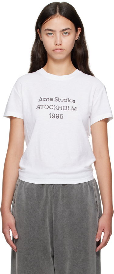 T-paita Acne Studios Acne Studios Logo T-Shirt Valkoinen | CL0397-, 0