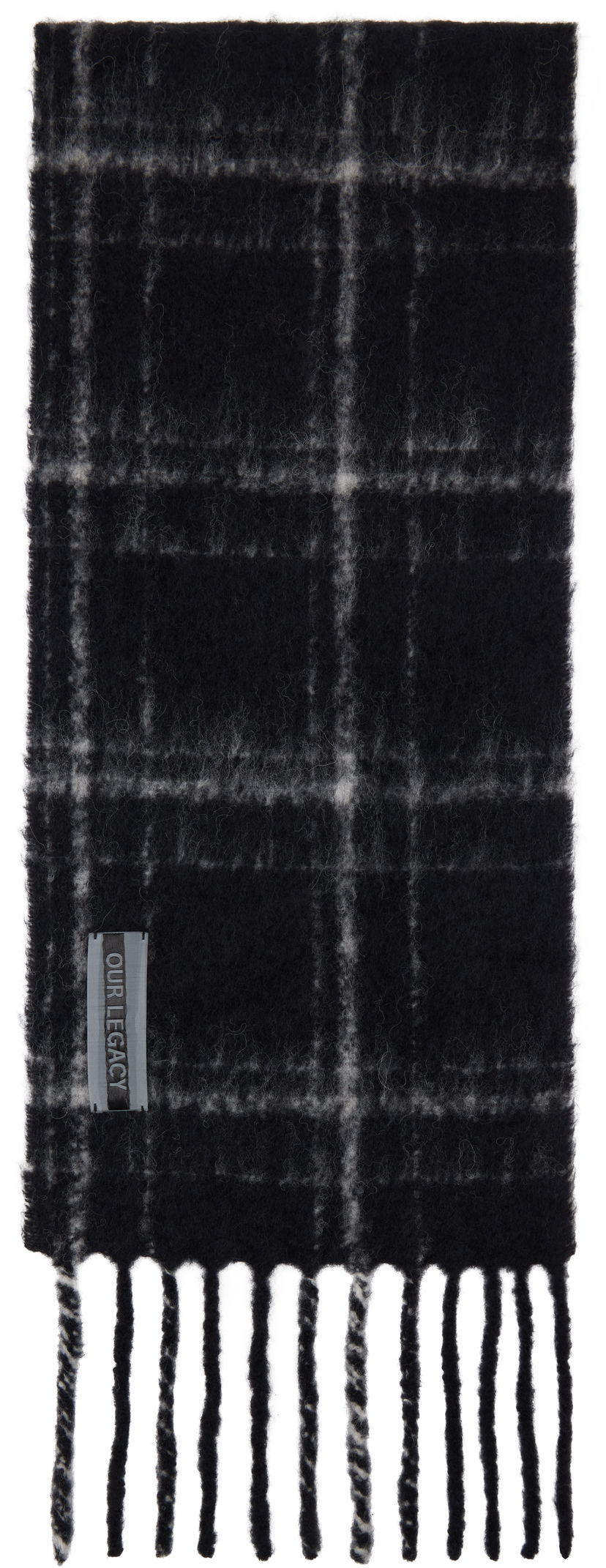 Huivi OUR LEGACY Estate Scarf with Fringe Musta | A4248EBF