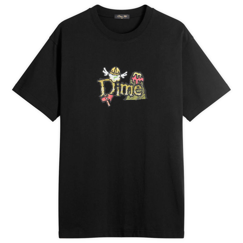 T-paita Dime Classic Fuzzy Graphic T-Shirt, Size Large Musta | DIMESU2550-BLK