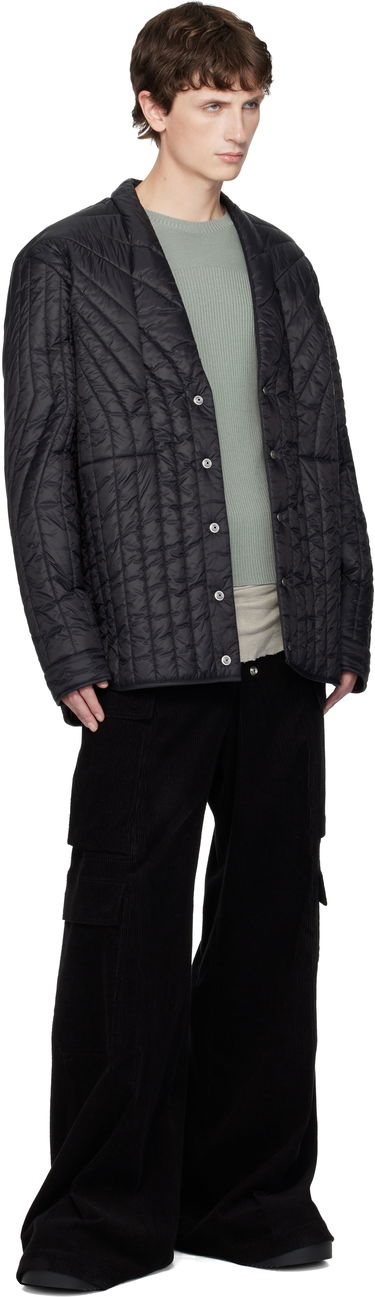 Puffer takki Rick Owens Concordians Long Sleeve Quilted Liner Down Jacket Musta | RU02E1755 NPT1, 3