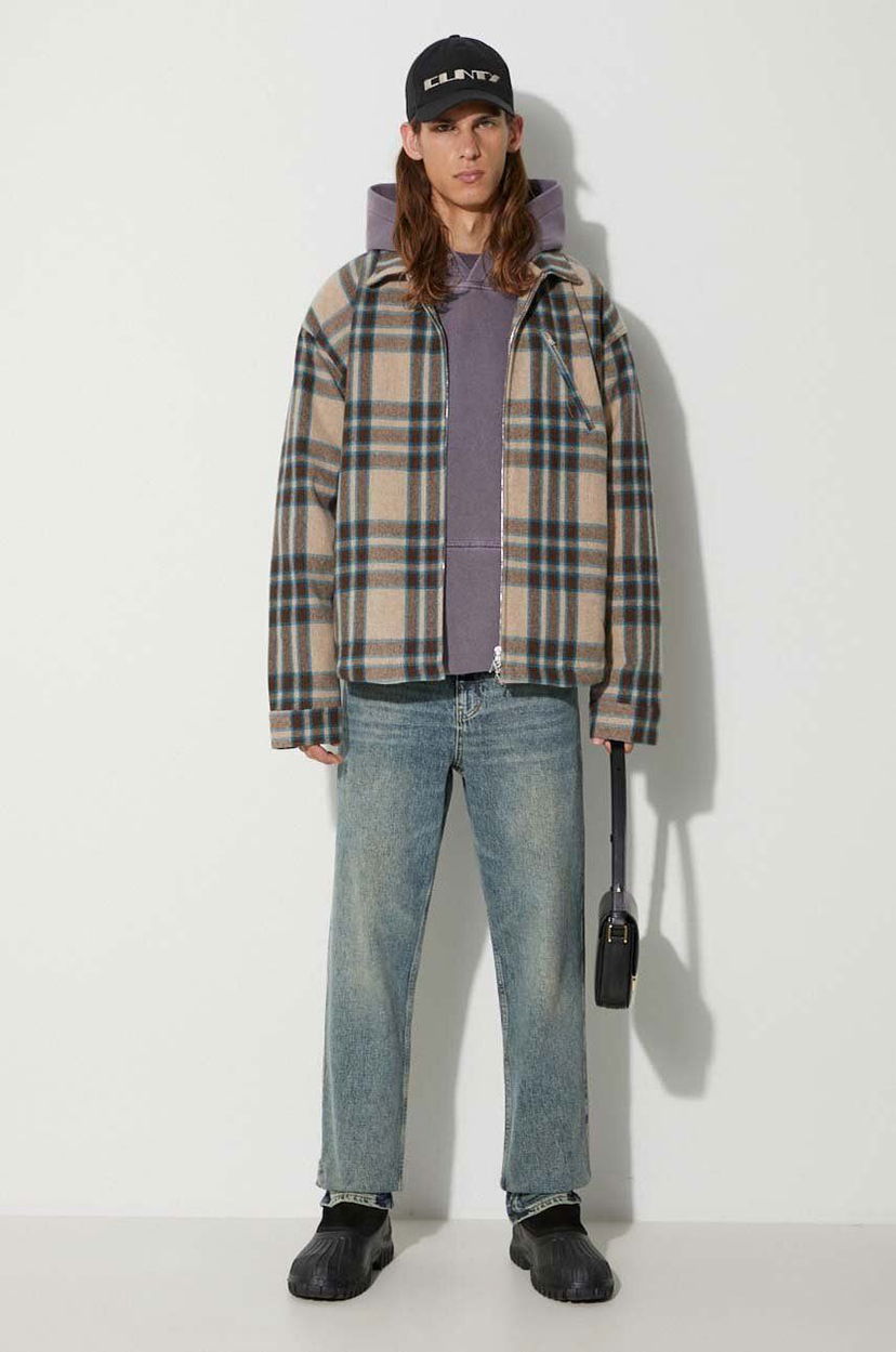 Bomber-takki Represent Clo Heavy Zip Shirt Jacket Ruskea | MO2001.73