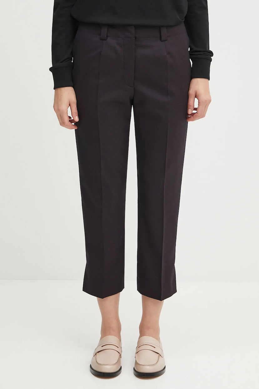Housut KENZO Kenzo Weave Cropped High Waist Pants Musta | FF62PA0939ID