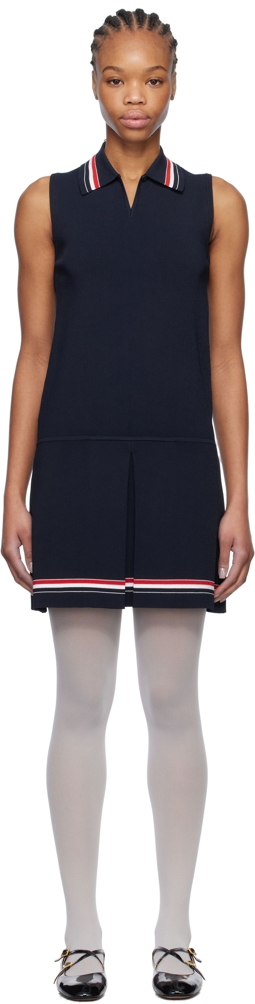 Mekko Thom Browne Thom Browne Tennis Polo Minidress Tummansininen | FKD174A-Y5502