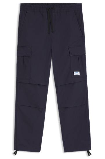 Cargo housut BOSS Relaxed Fit Ripstop Cargo Trousers Tummansininen | 50545643