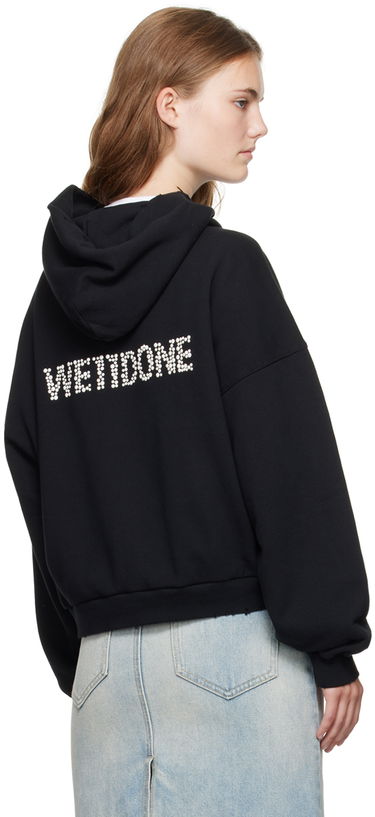 Huppari We11done Layered Hoodie Musta | WD-TH2-24-835-U-BK, 2
