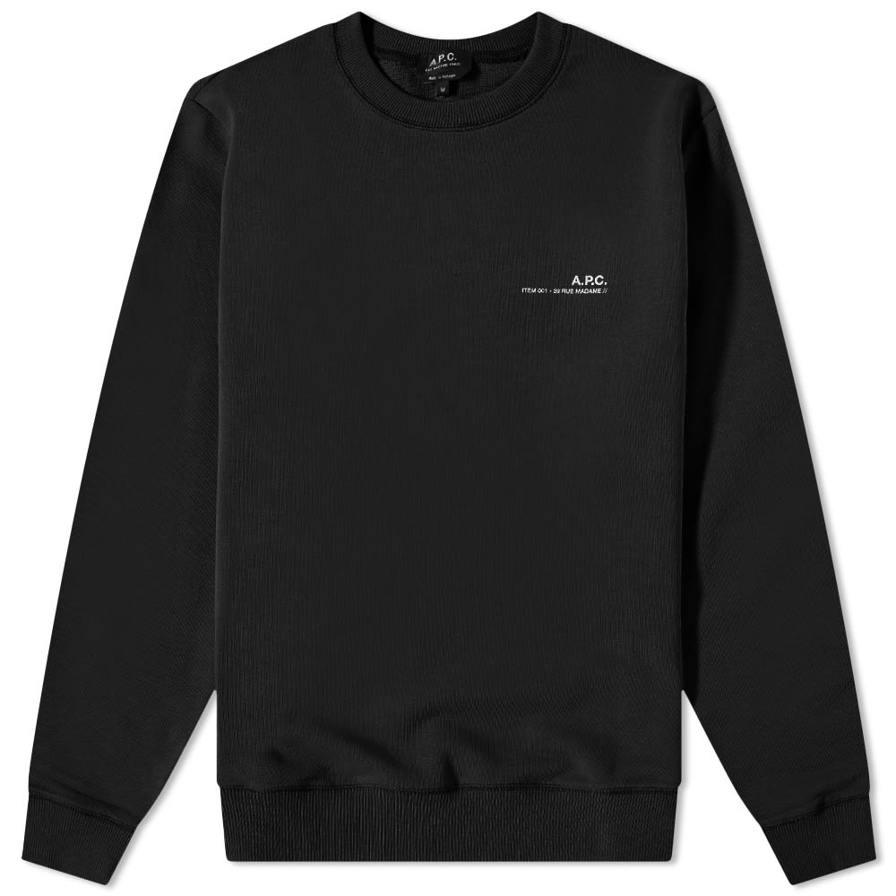 Villapaita A.P.C. Item Logo Crewneck Musta | COFBQ-H27608-LZZ, 0