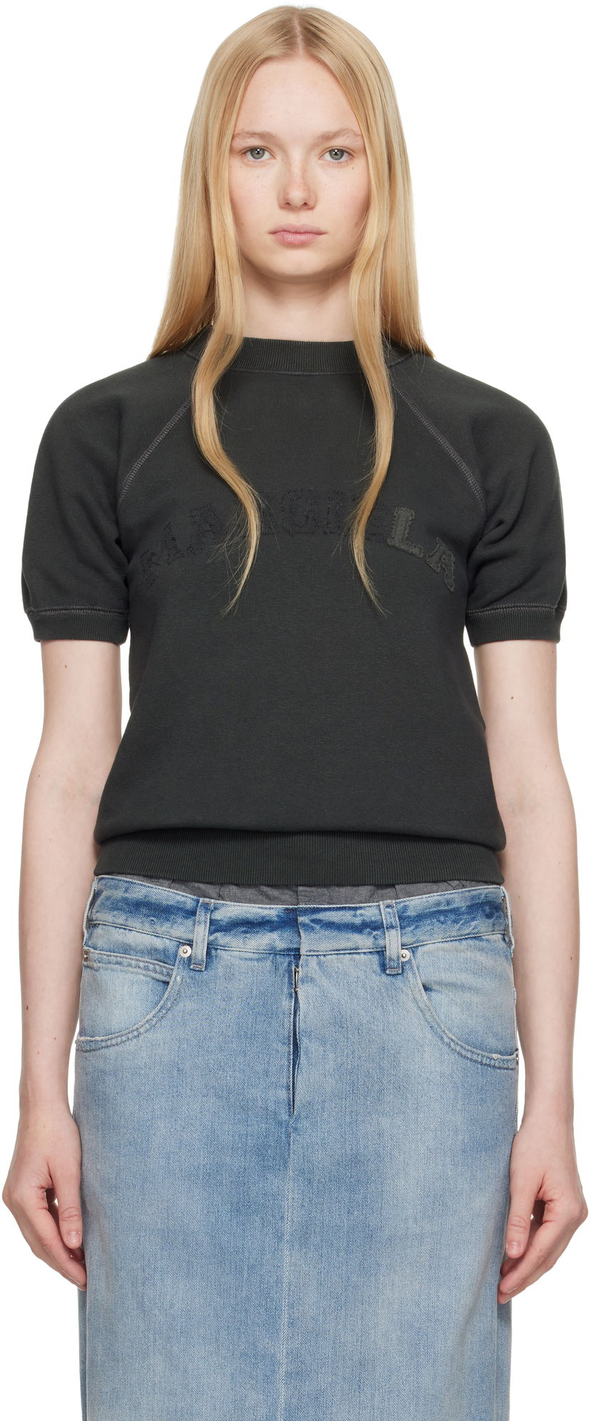Villapaita Maison Margiela Maison Margiela Short Sleeve Sweatshirt Harmaa | S51GU0136 M25016