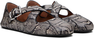 Tennarit ja kengät Alaïa ALAÏA Criss Cross Snake Ballerina Flats Musta | AA3A046I054, 3