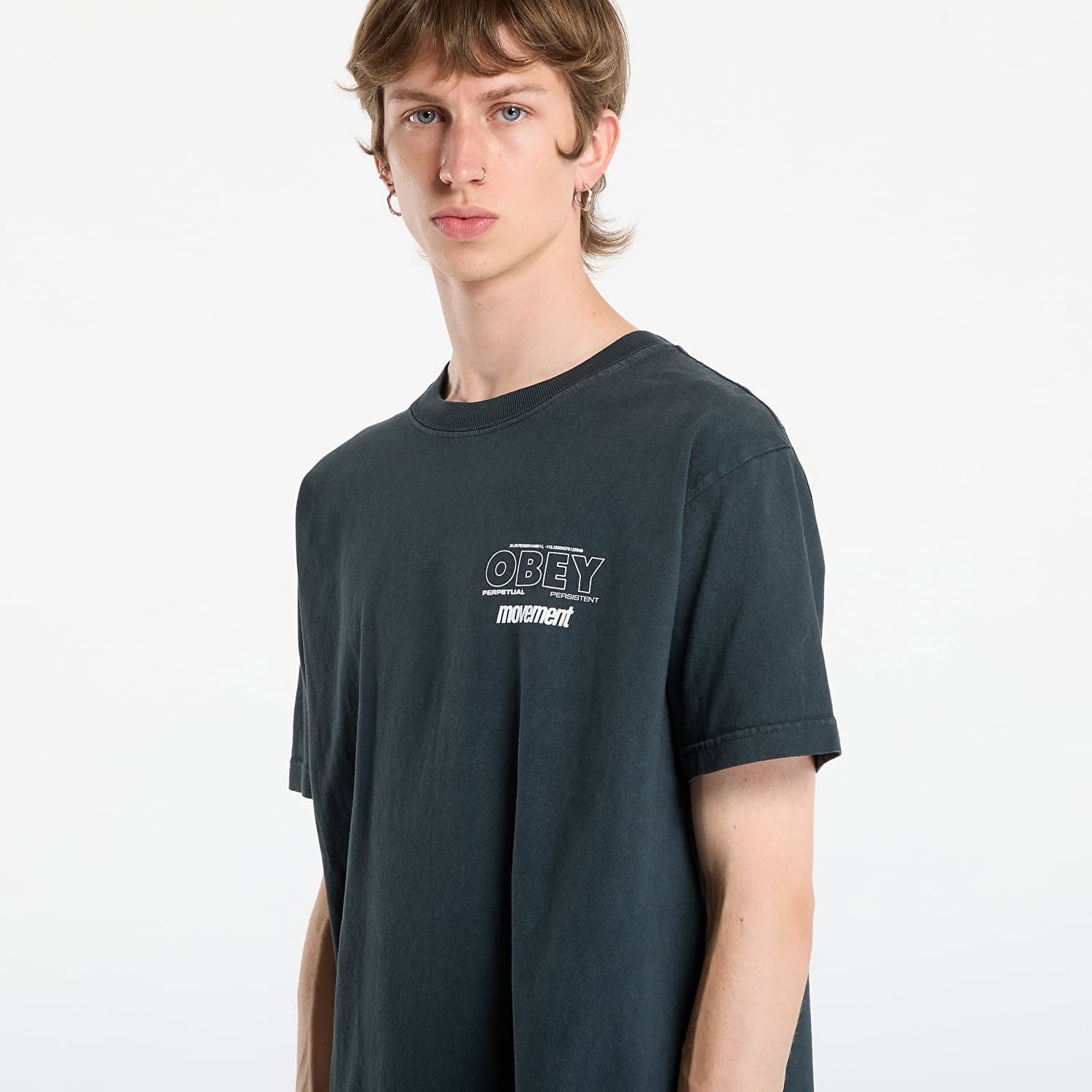 T-paita OBEY OBEY Persistent Movement T-Shirt Musta | 167924207-PTB, 1