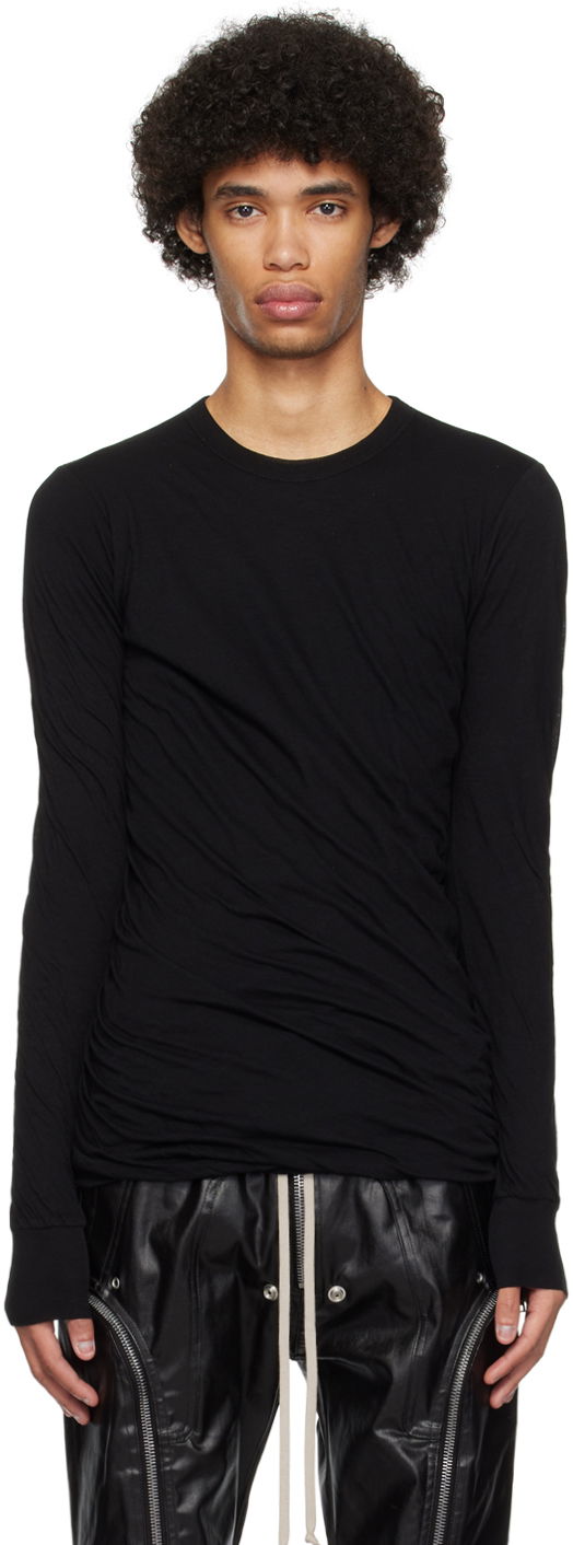 T-paita Rick Owens Double T-Shirt Musta | RU01D3257 UC