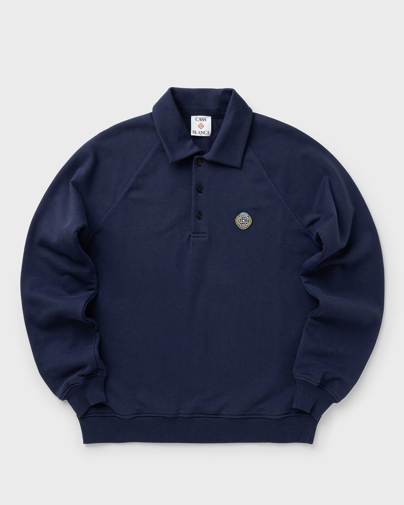 Huppari Casablanca Casa Blanca Collar Sweatshirt Tummansininen | M-AW25-JTP-409-01