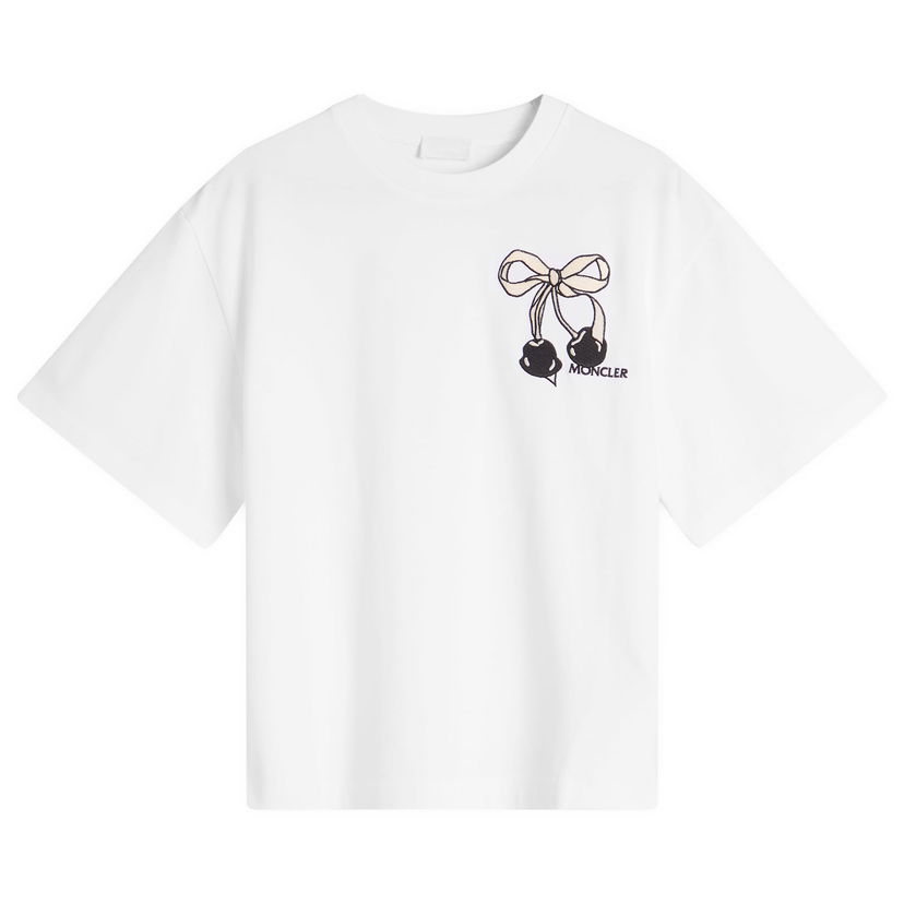 T-paita Moncler Women's Cherries Graphic T-Shirt, Size Large, Moncler Valkoinen | 8C000-11-89AUG-00A