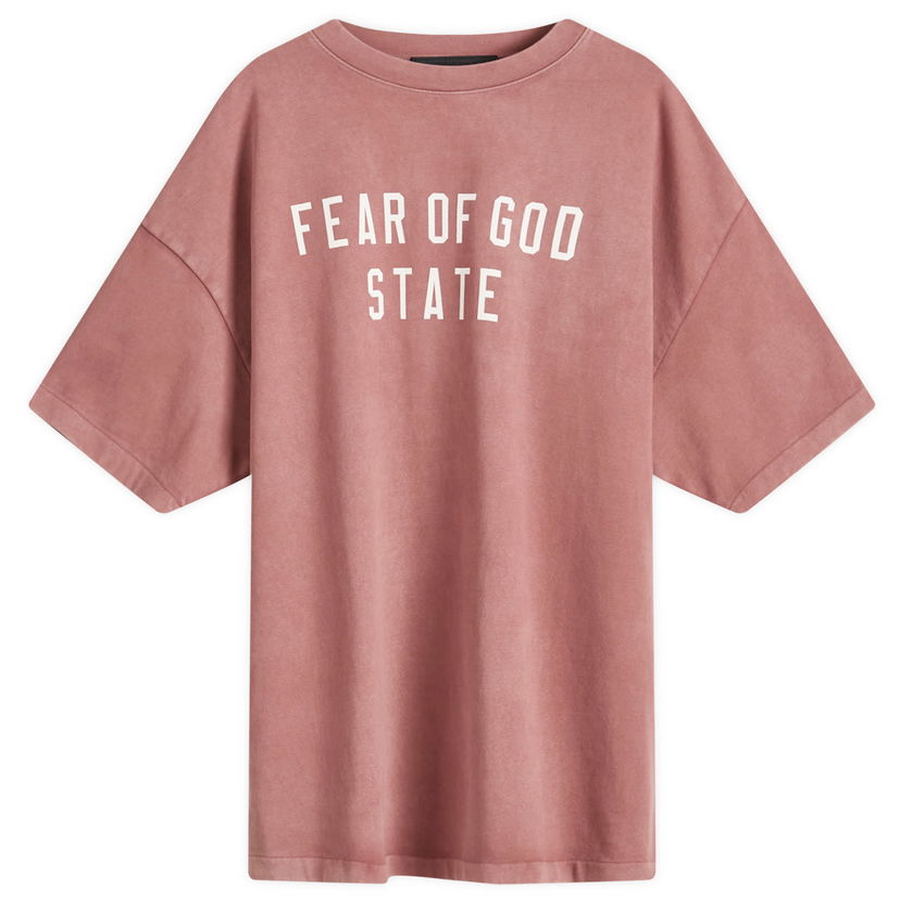 T-paita Fear of God Heavy Crewneck T-Shirt Vaaleanpunainen | 125BT242006F