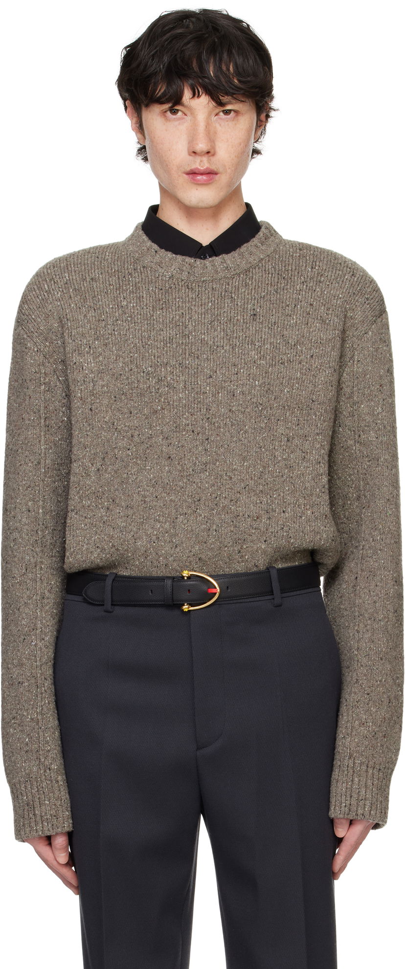 Villapaita Bottega Veneta Wool Tailored Sweater Ruskea | 799141-V4TK0-1830