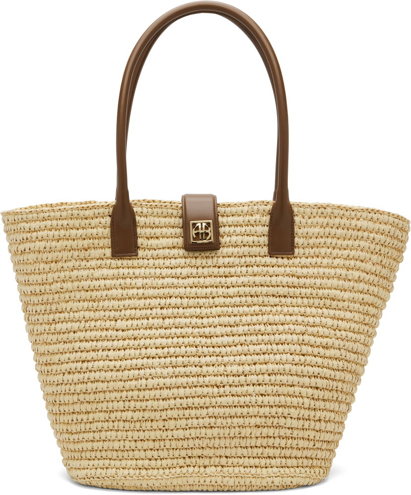 Kangaskassi Anine Bing ANINE BING Lou Monogram Tote Beige | A-13-11224-NAT1