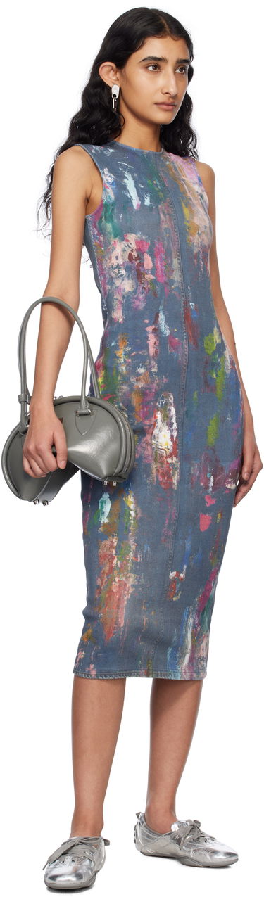 Mekko Acne Studios Acne Studios Paint Splatter Midi Dress Sininen | A20788-, 3