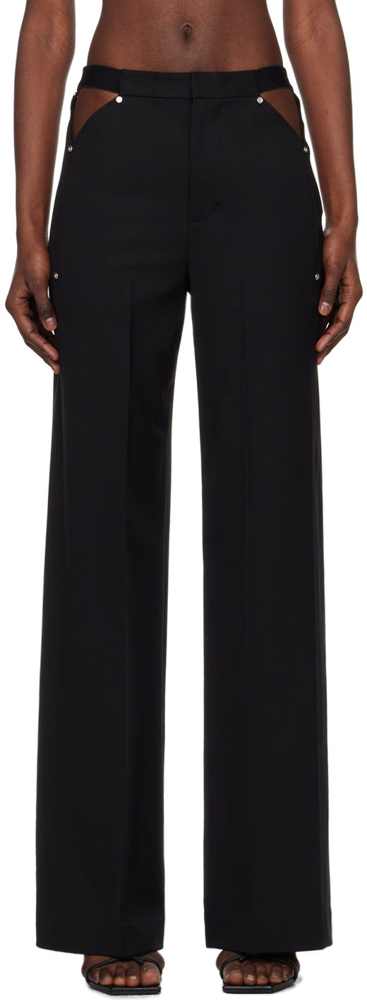 Housut Dion Lee Studded Cutout Trousers Musta | C2193SS24