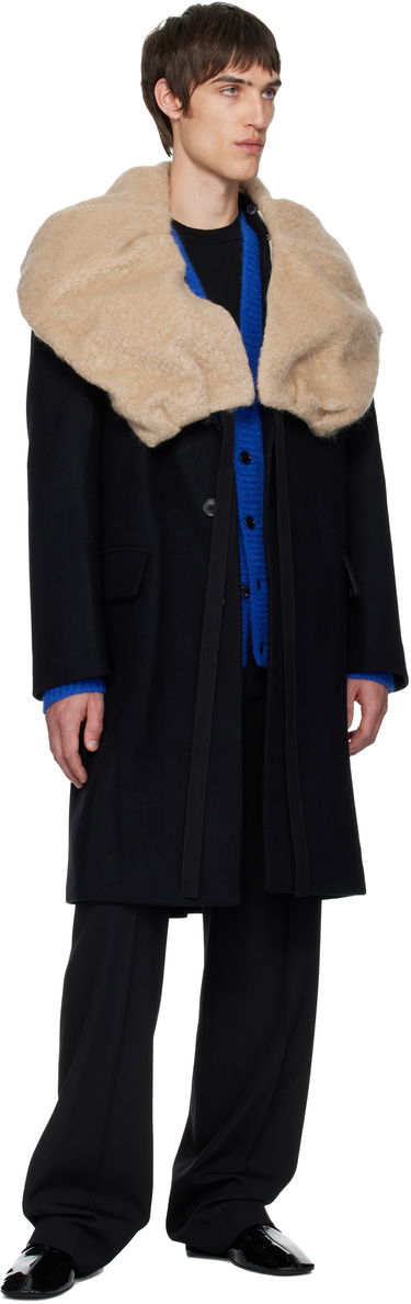 Takit Dries Van Noten Dries Van Noten Wool Collar Coat Musta | 252-020231-2216, 4