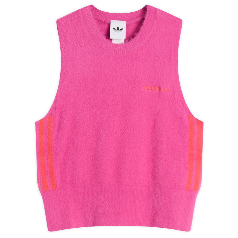 Liivi adidas Originals Fluffy Knitted Vest, Size X-Small Vaaleanpunainen | JW3648
