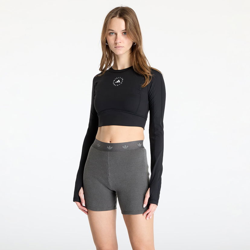 Crop top adidas Performance Stella McCartney Truestrength Yoga Cropped Longsleeve Top Musta | IW3859