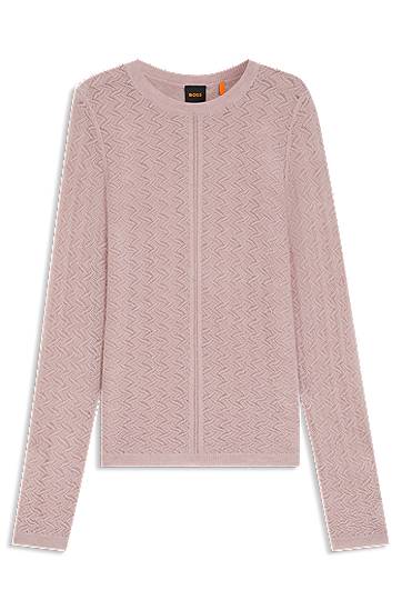 Villapaita BOSS Knitted Sweater Vaaleanpunainen | 50543960