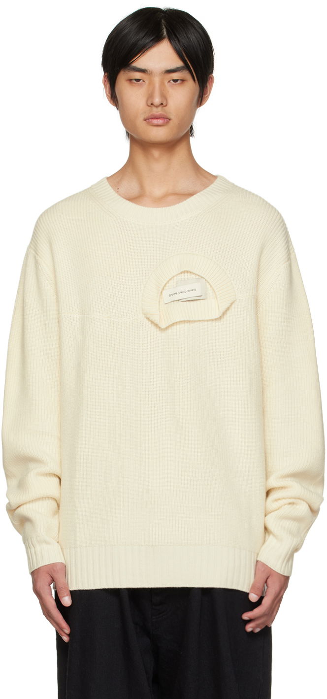 Villapaita Feng Chen Wang Feng Chen Wang Double Neck Sweater Beige | FUF14KT12