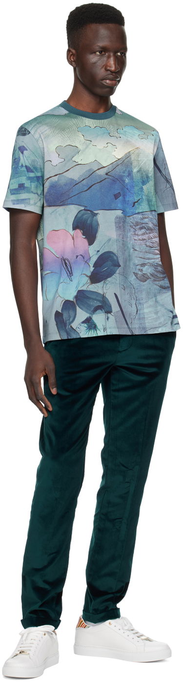 T-paita Paul Smith Paul Smith Printed T-Shirt Sininen | M1R-919T-MP4275-47, 3