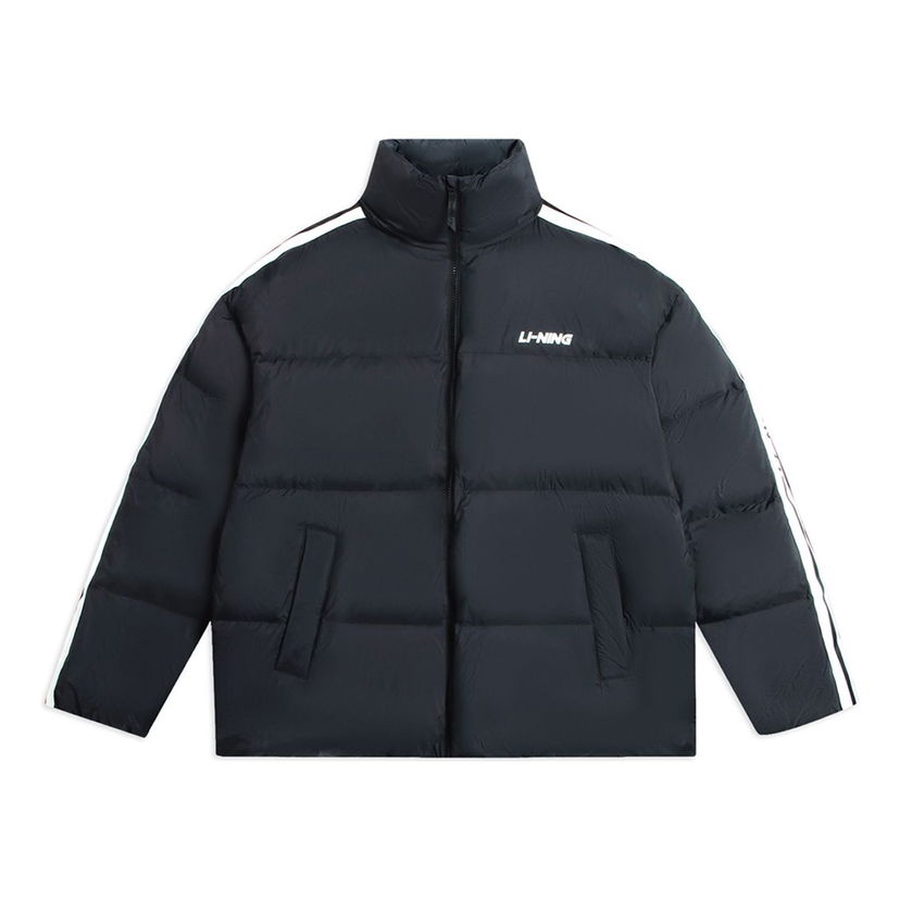Puffer takki Li-Ning Graphic Short Down Jacket Musta | AYMS337-1