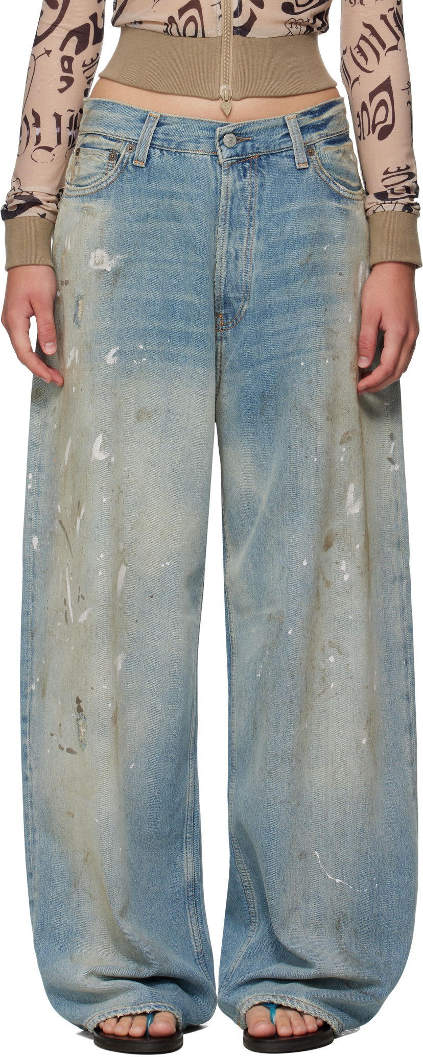 Jeans Acne Studios Acne Studios U Paint Splatter Jeans Sininen | C00091-