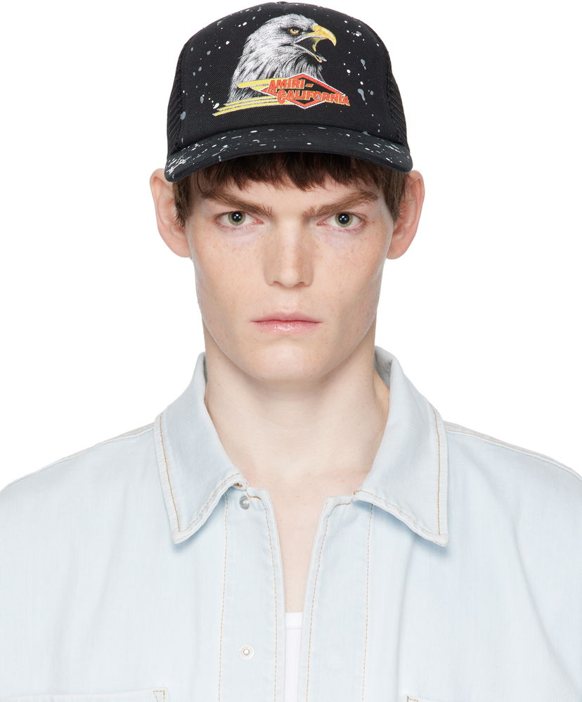 Korkki AMIRI AMIRI Vintage Trucker Cap Musta | AMHATR1027