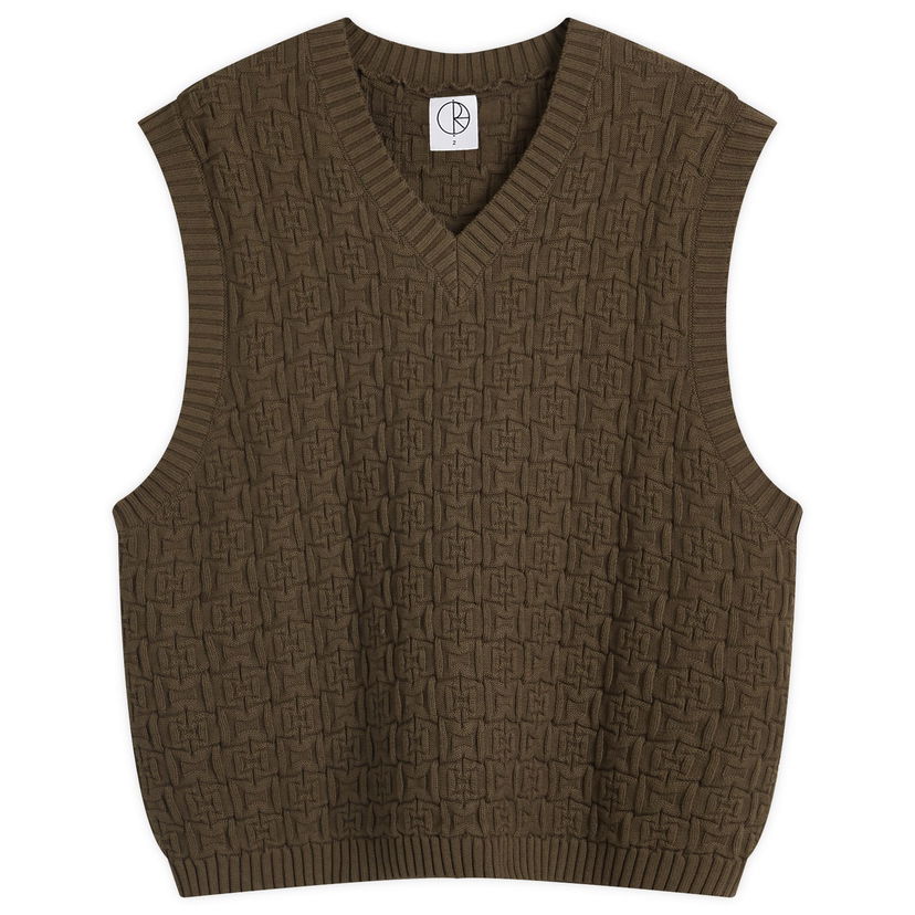 Liivi Polar Skate Co. Alex Knitted Vest Ruskea | PSC-F24-11